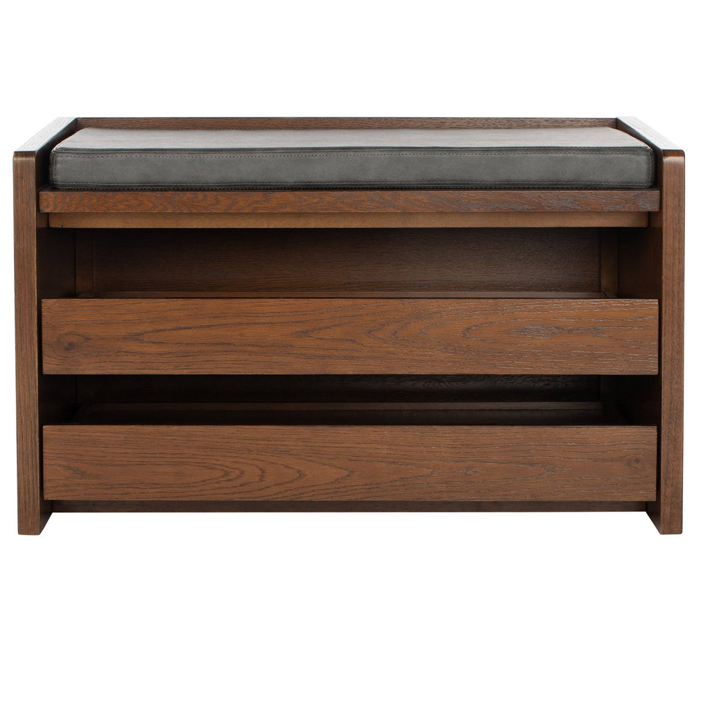 Grey/Walnut Storage Bench H734571