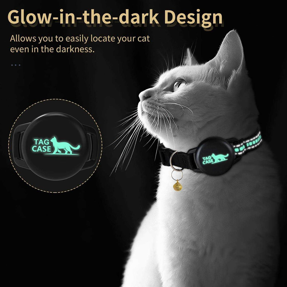 Reflective Cat Collar with Airtag Holder R5759