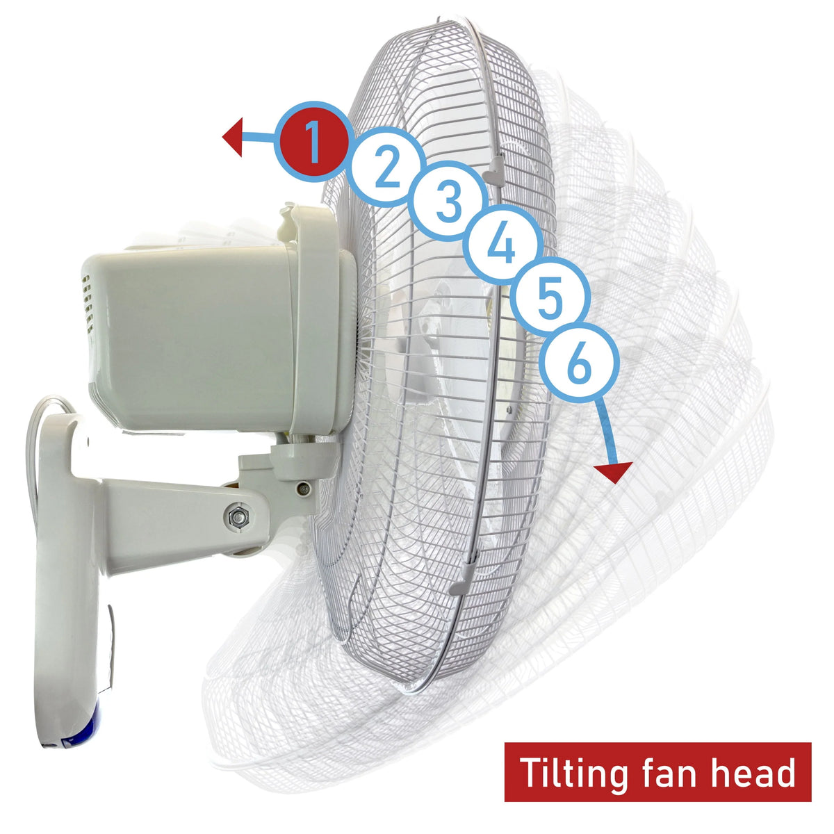 16 Pedestal Wall Fan White I4479