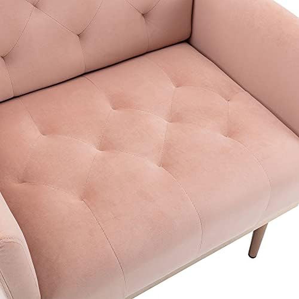 Teal Velvet Upholstered Accent Chair with Golden Legs J233