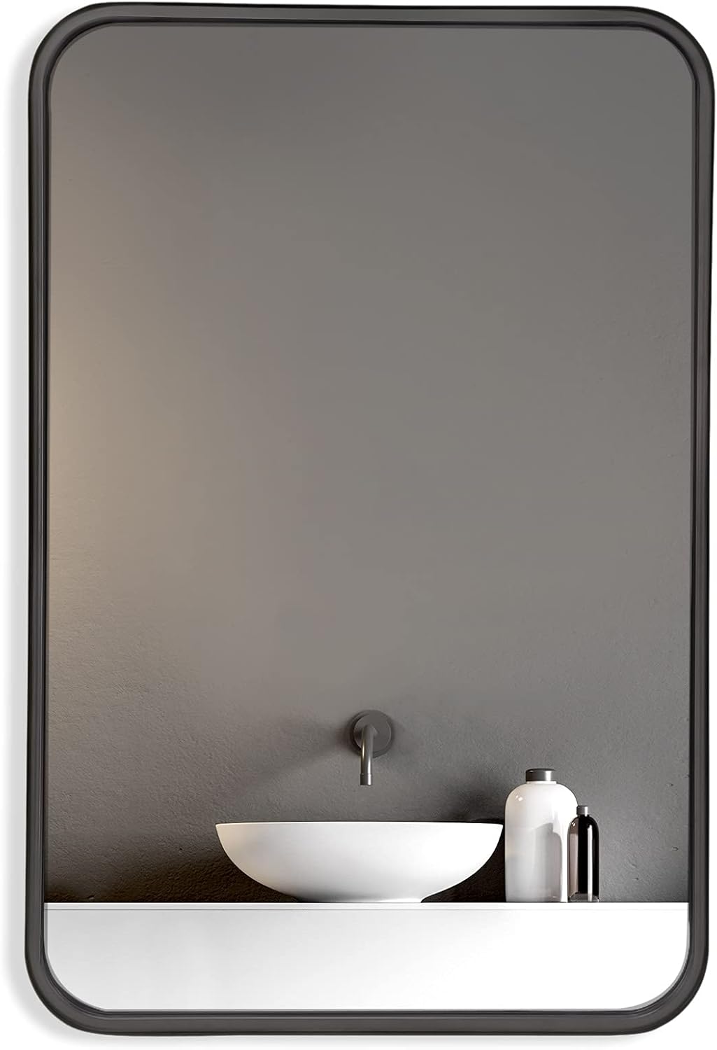 24x36 Rectangular Wall Mount Mirror with Stainless Steel Metal Frame A523297