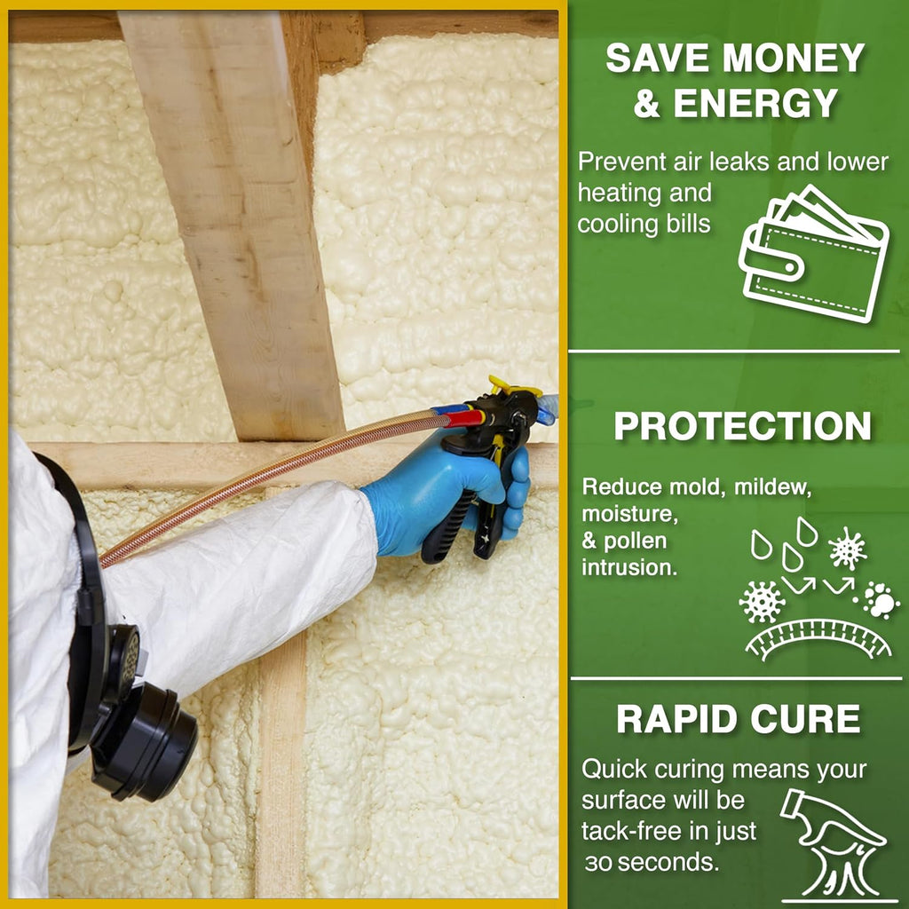 Spray Foam Sealant Kit, 9ft Hose, Two Component Polyurethane Closed Cell S300
