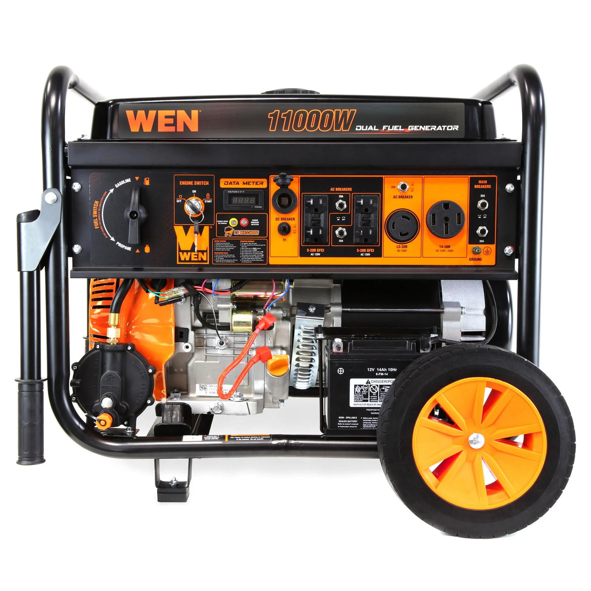11000-Watt Dual Fuel Portable Generator with Wheel Kit Q4720