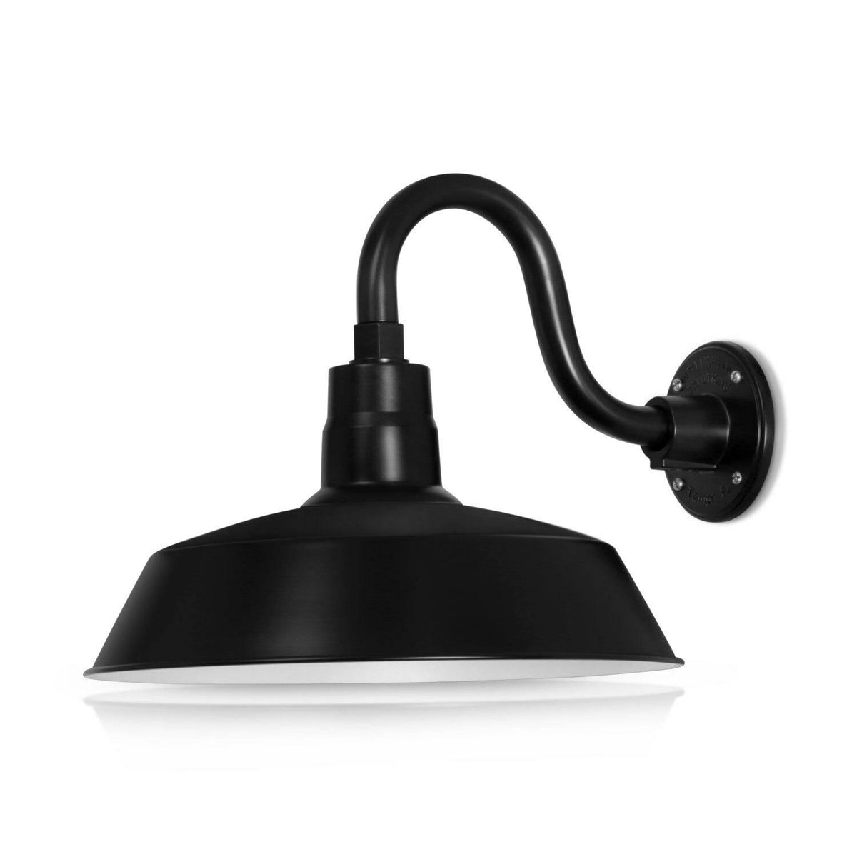 RLM Warehouse Shade with Gooseneck Arm & 9W A19 5000K LED Bulb B6828