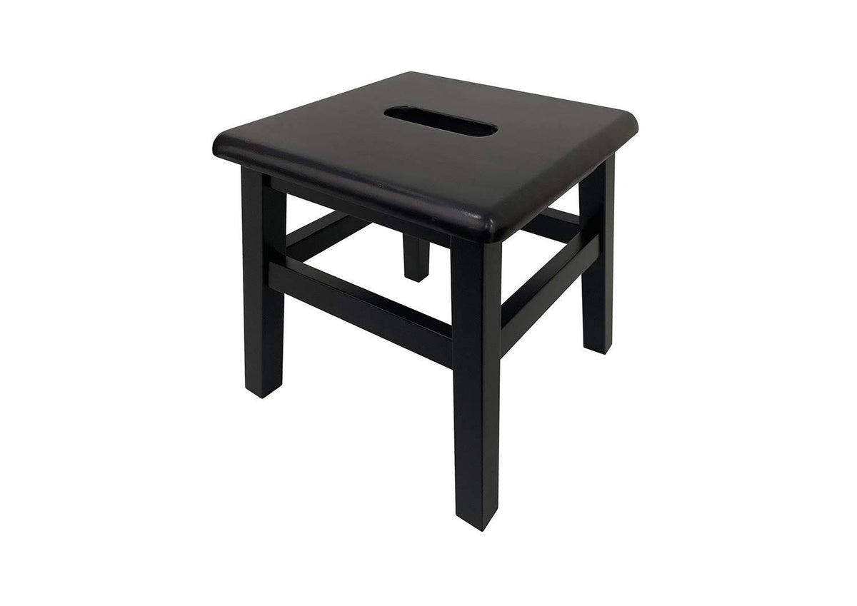 Black Hardwood Footstool Q130