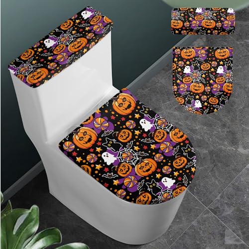 Christmas Trees Toilet Lid Cover and Toilet Tank Cover Set Stretch Seat Covers W620951