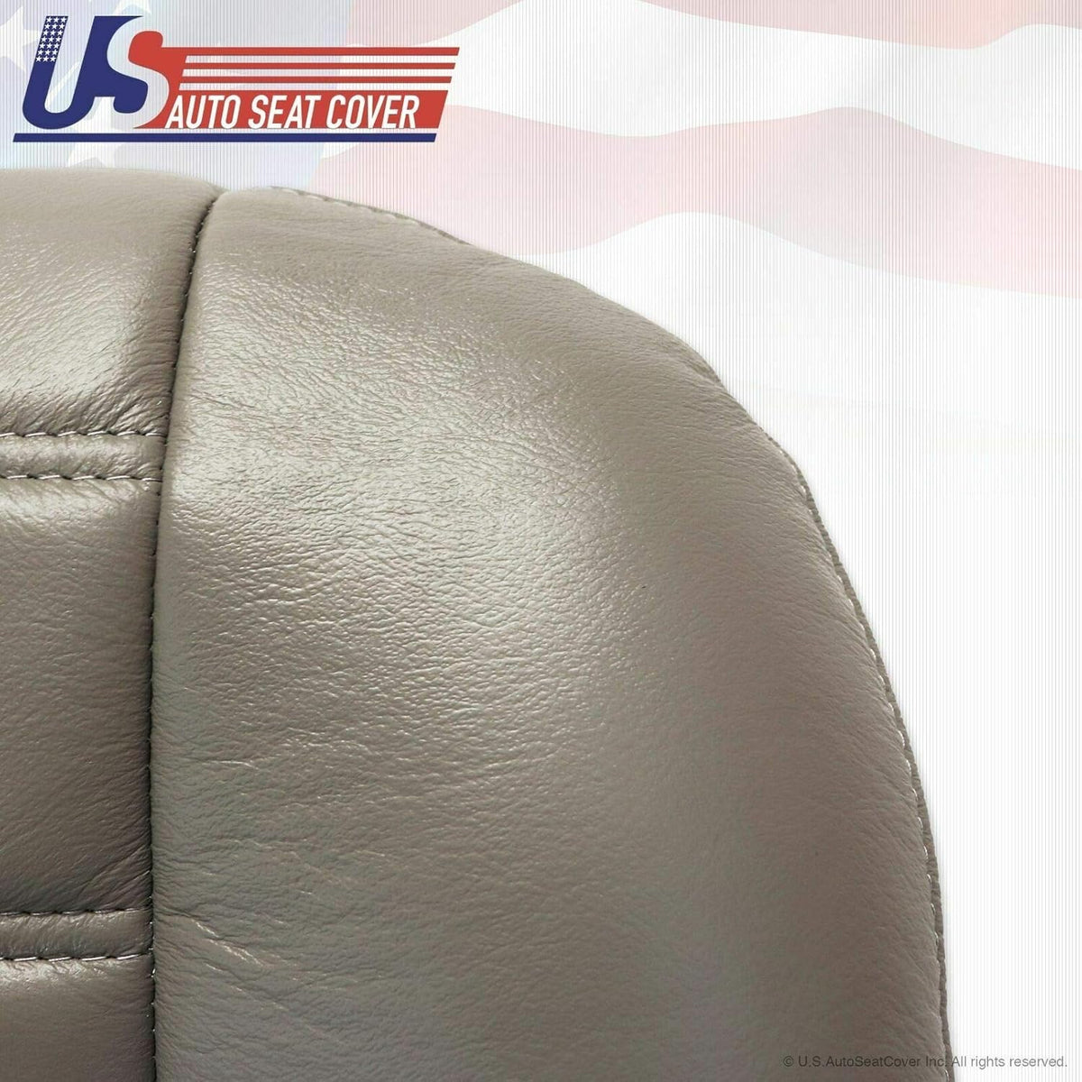 2003 to 2007 Hummer H2 Passenger Bottom Genuine Leather Seat Cover Wheat Gray D34412