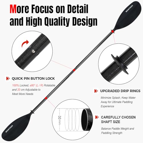 Adjustable Carbon Fiber Kayak Paddle Y2574