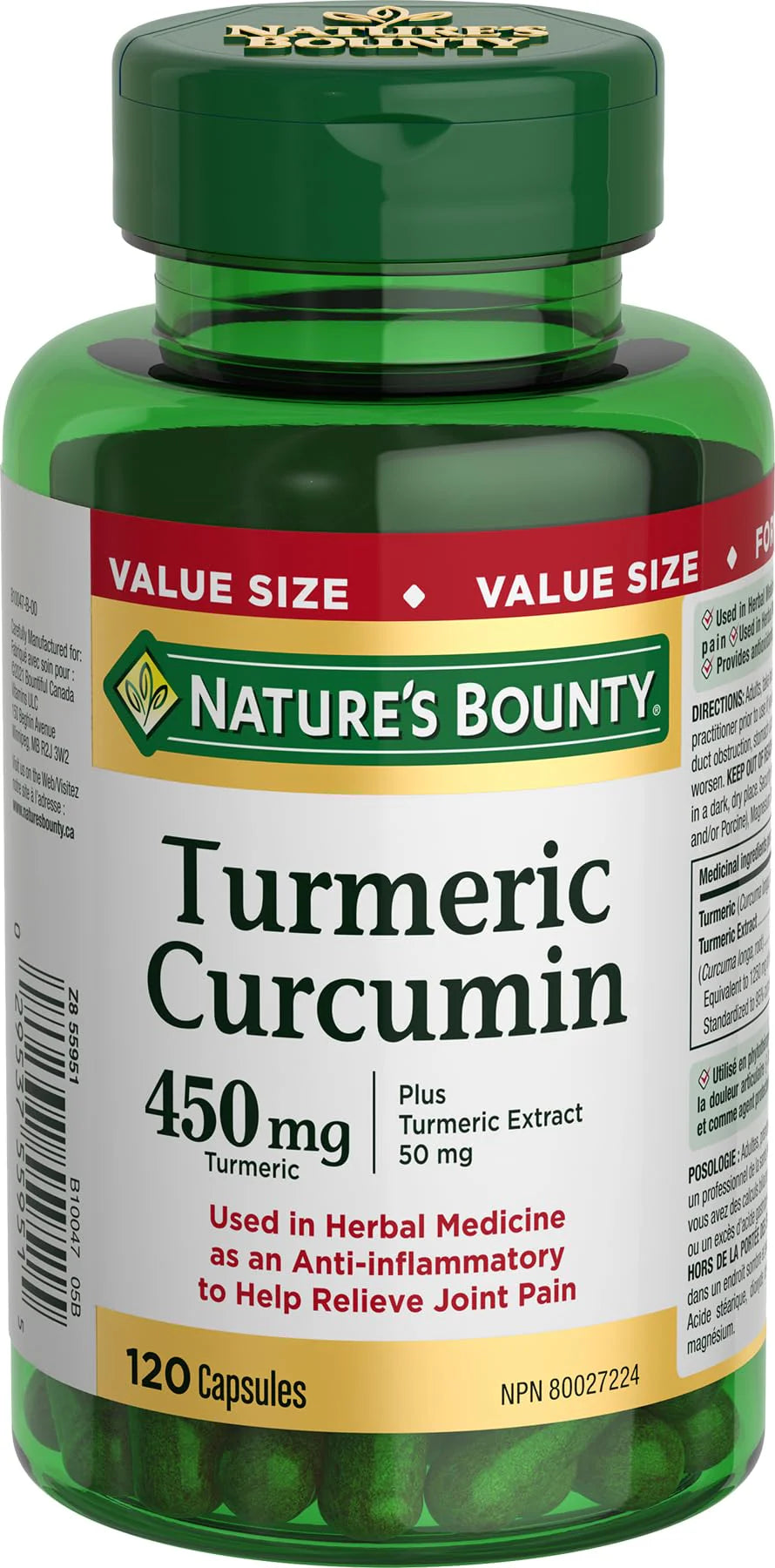 Turmeric Curcumin 450 mg 120 Capsules H738