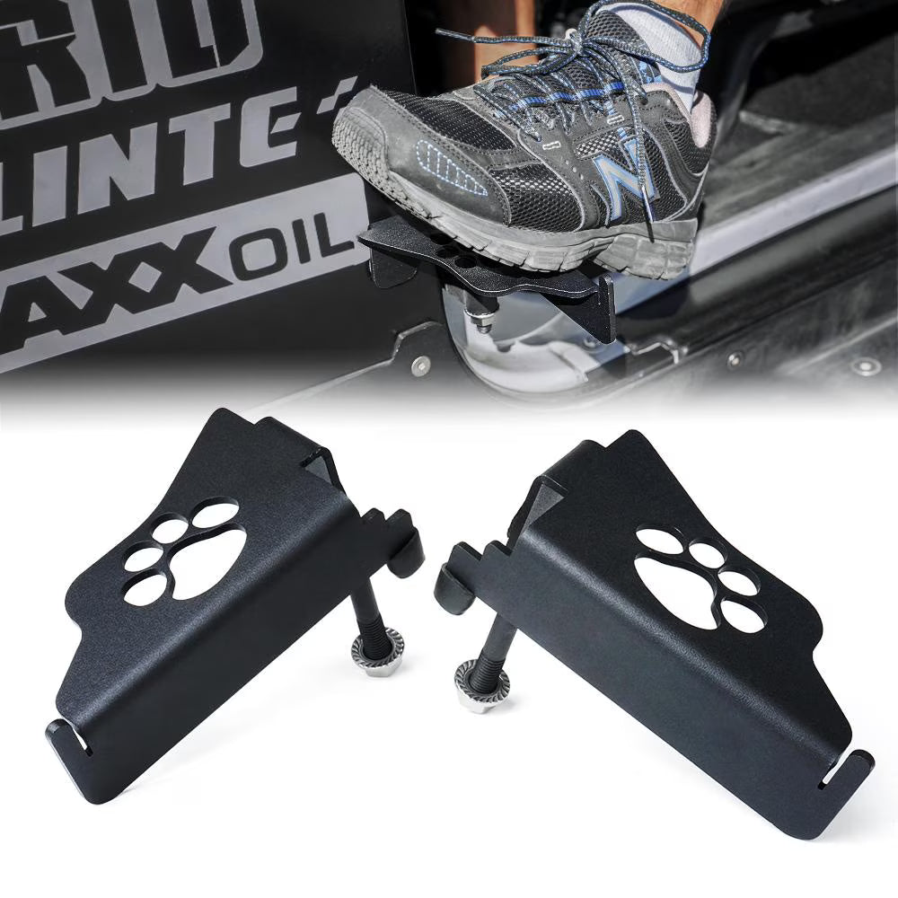Front Exterior Door Hinge Foot Pegs with Paw Print E309