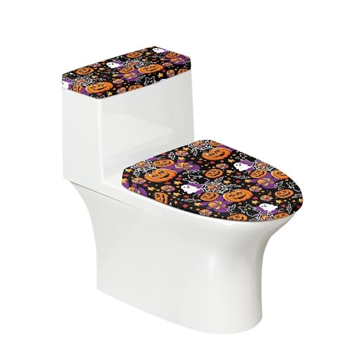 Christmas Trees Toilet Lid Cover and Toilet Tank Cover Set Stretch Seat Covers W620951