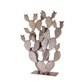 Silver Prickly Pear Cactus Garden Art H370868