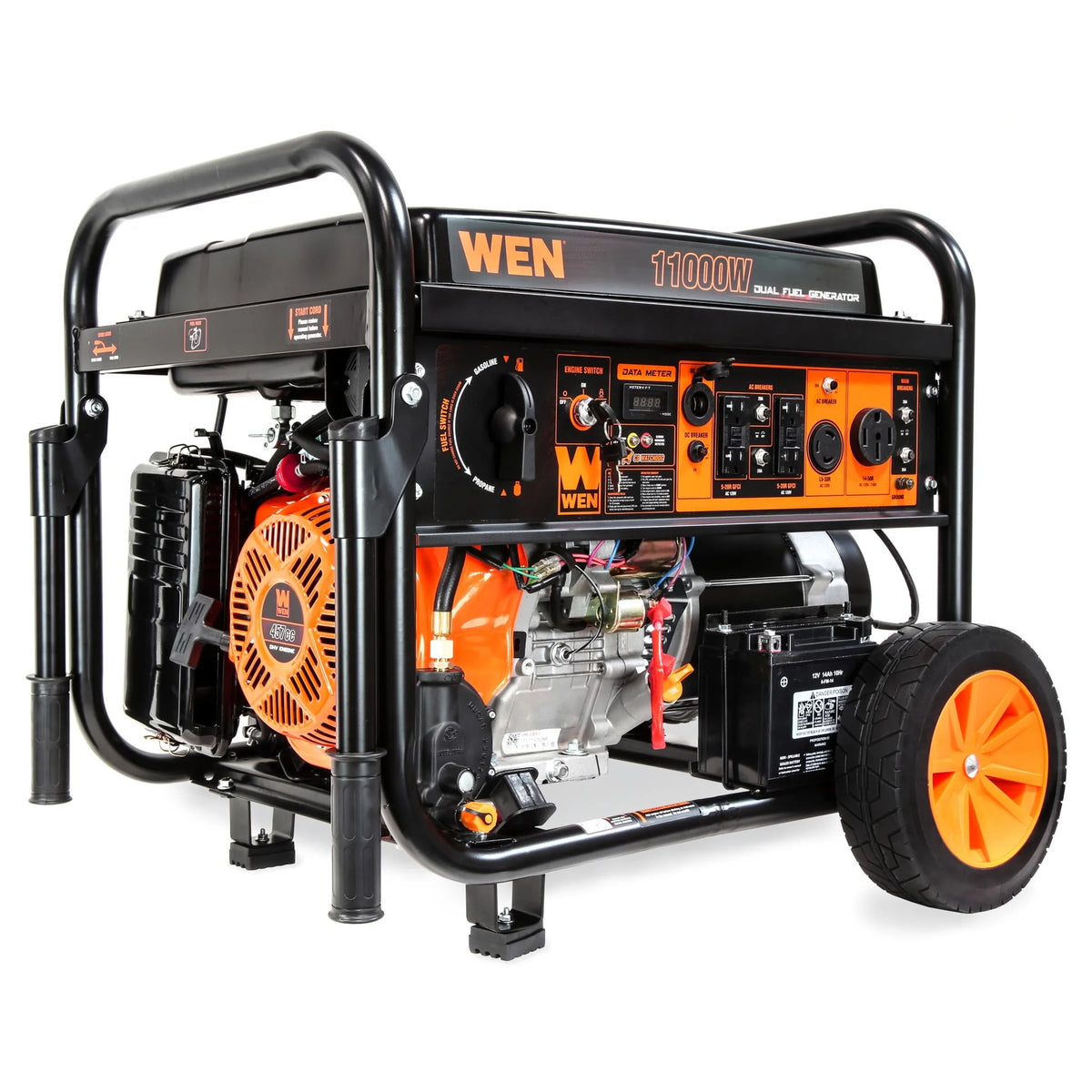11000-Watt Dual Fuel Portable Generator with Wheel Kit Q4720