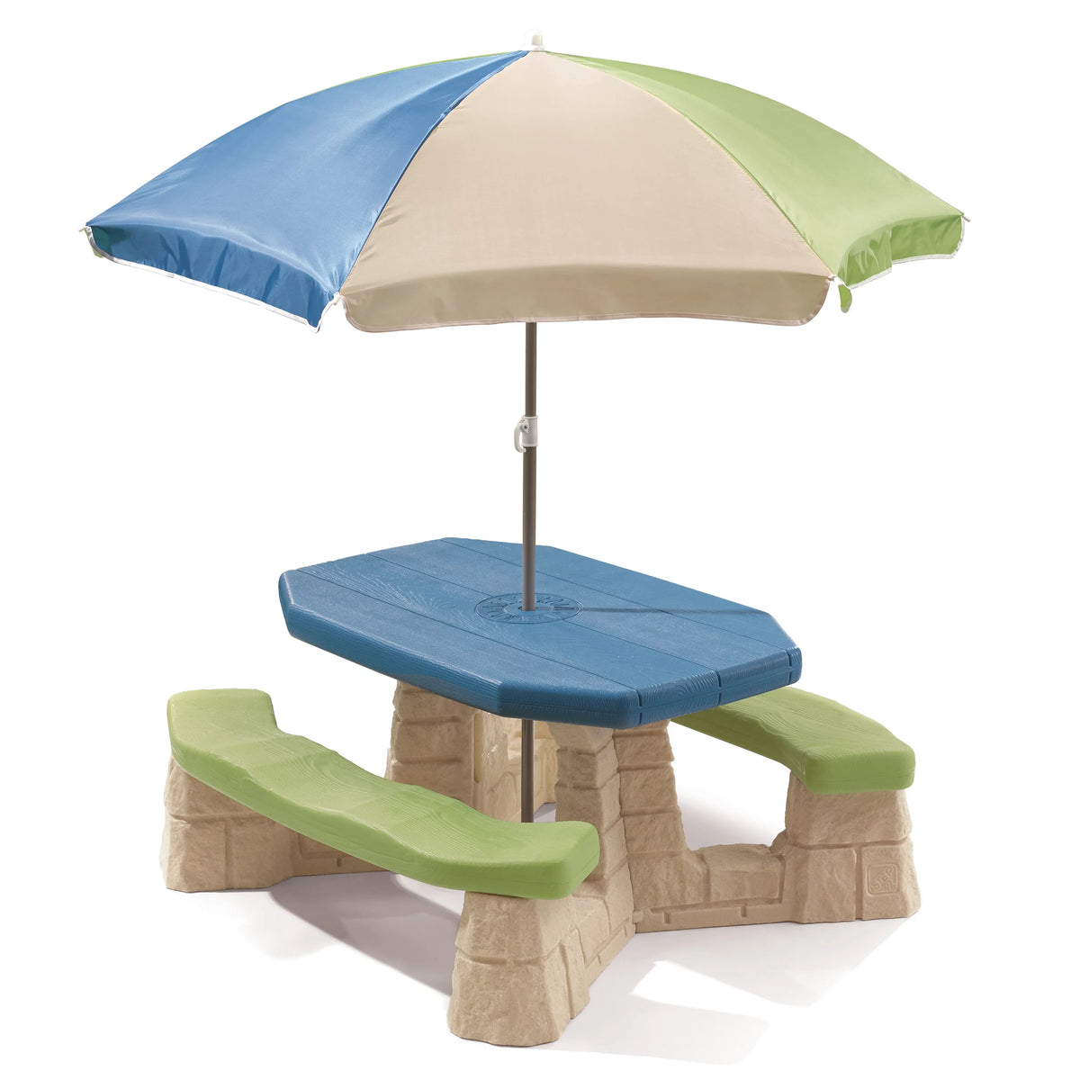 Plastic Picnic Table with Umbrella P976
