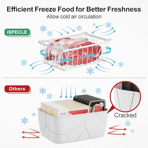 4 Pack Stackable Black Freezer Organizer Bins A150102