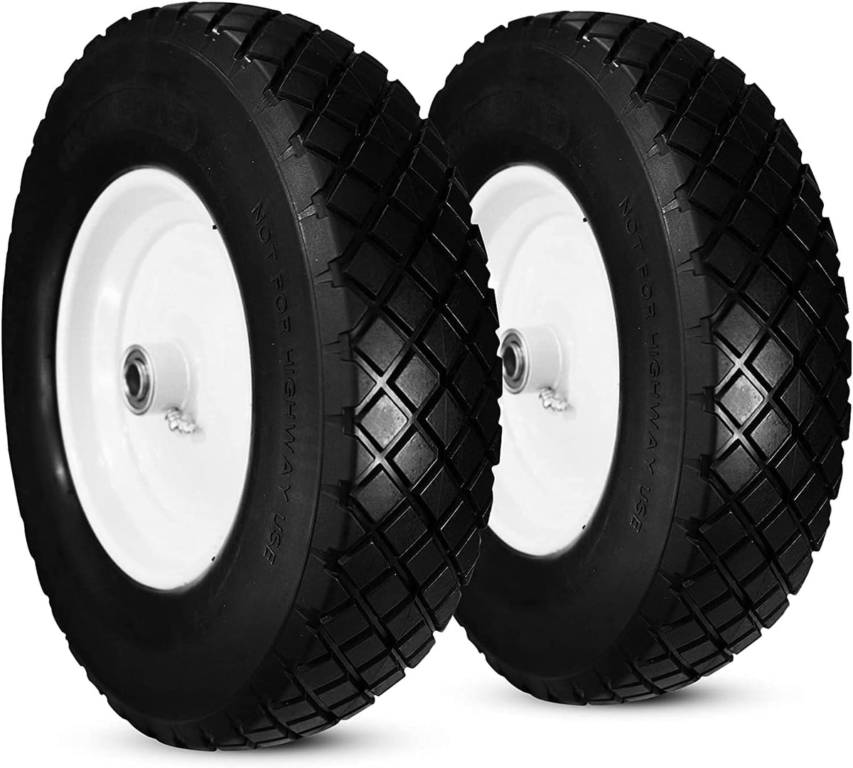 4.80/4.00-8 Solid Flat-Free Wheelbarrow Wheels with Ball Bearing G57455