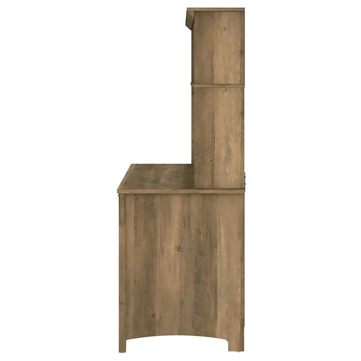 Contemporary Brown Engineered Wood Computer Desk with Hutch B80259