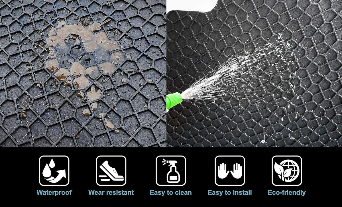 Black Rubber Trunk Mats for Tesla Model Y Y3062