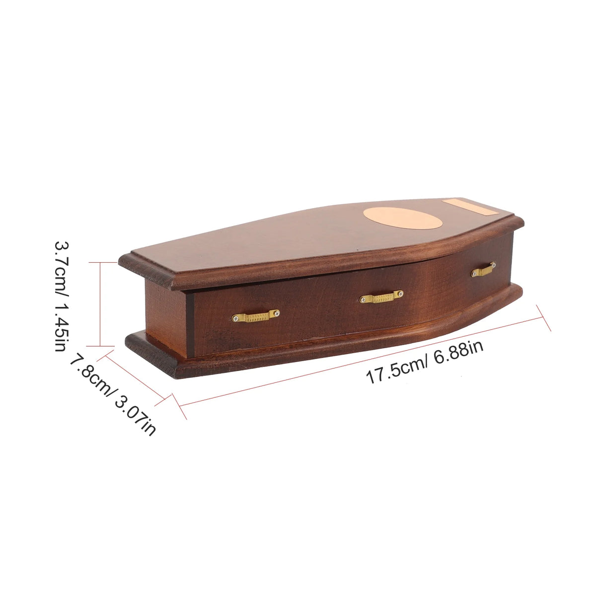 Mini Coffin Wood Doll House Furniture P8152