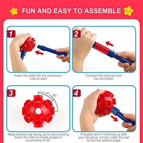 140 Pcs STEM Construction Fort Building Kit H6296