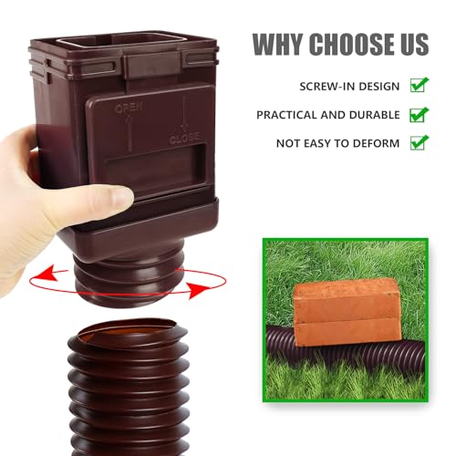 2 Pack Flexible Downspout Extension with Leaf Filter D65767