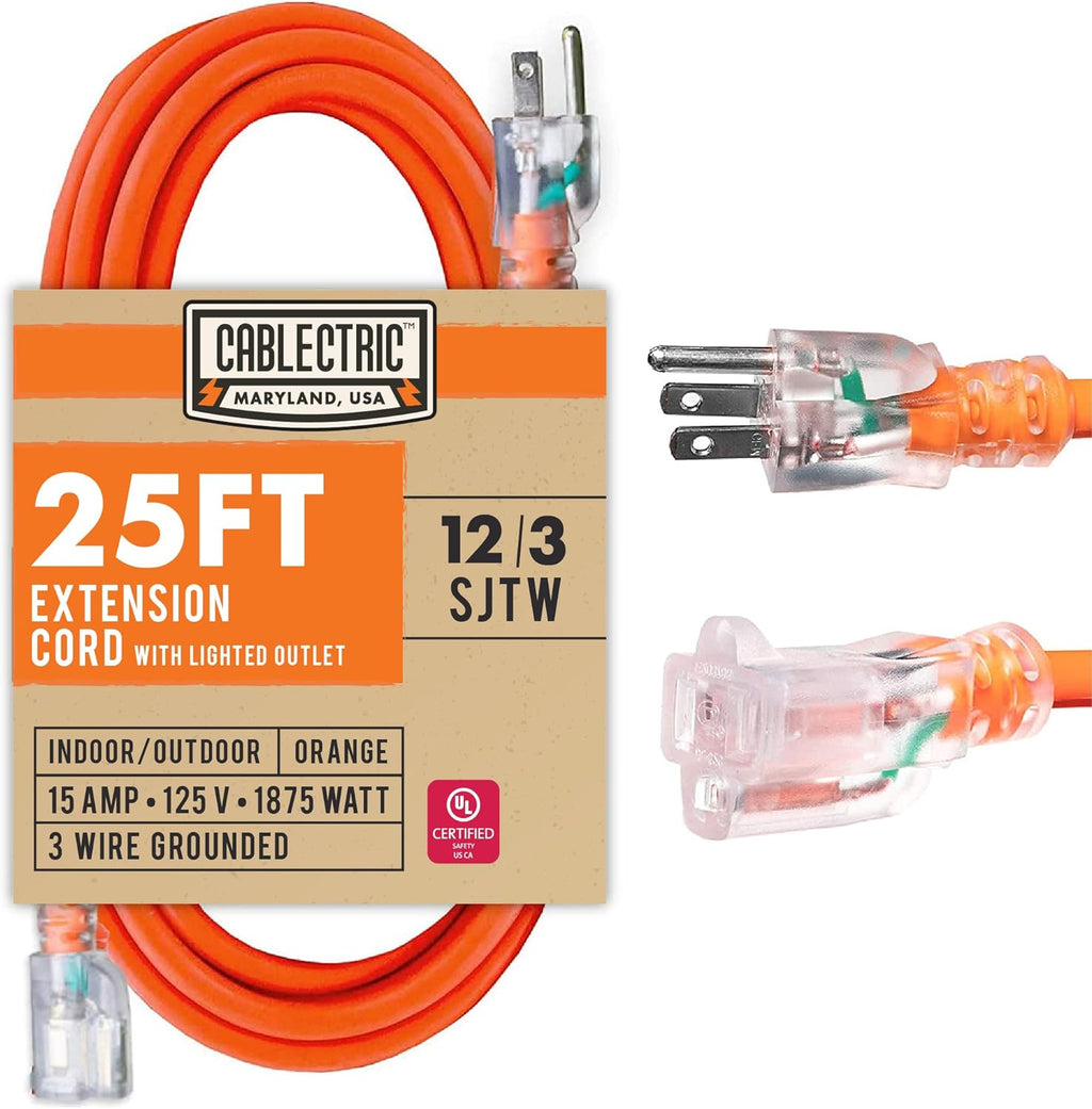 6 Ft 15 Amp 12 Gauge Lighted Outdoor Extension Cord F52735