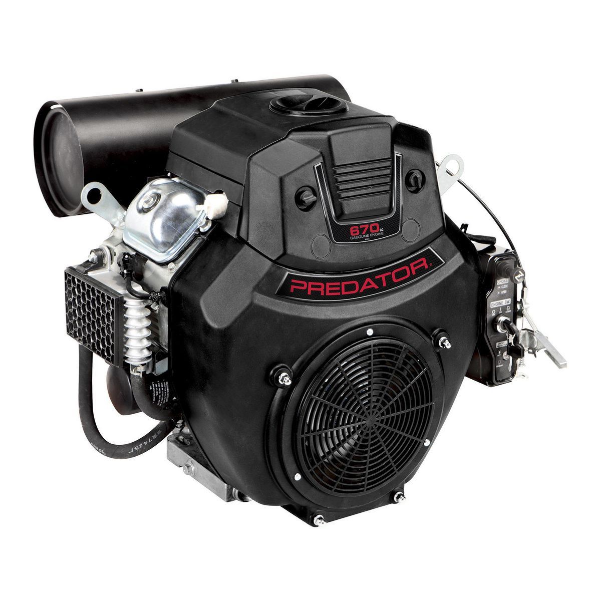 670cc V-Twin Horizontal Shaft Gas Engine J5073