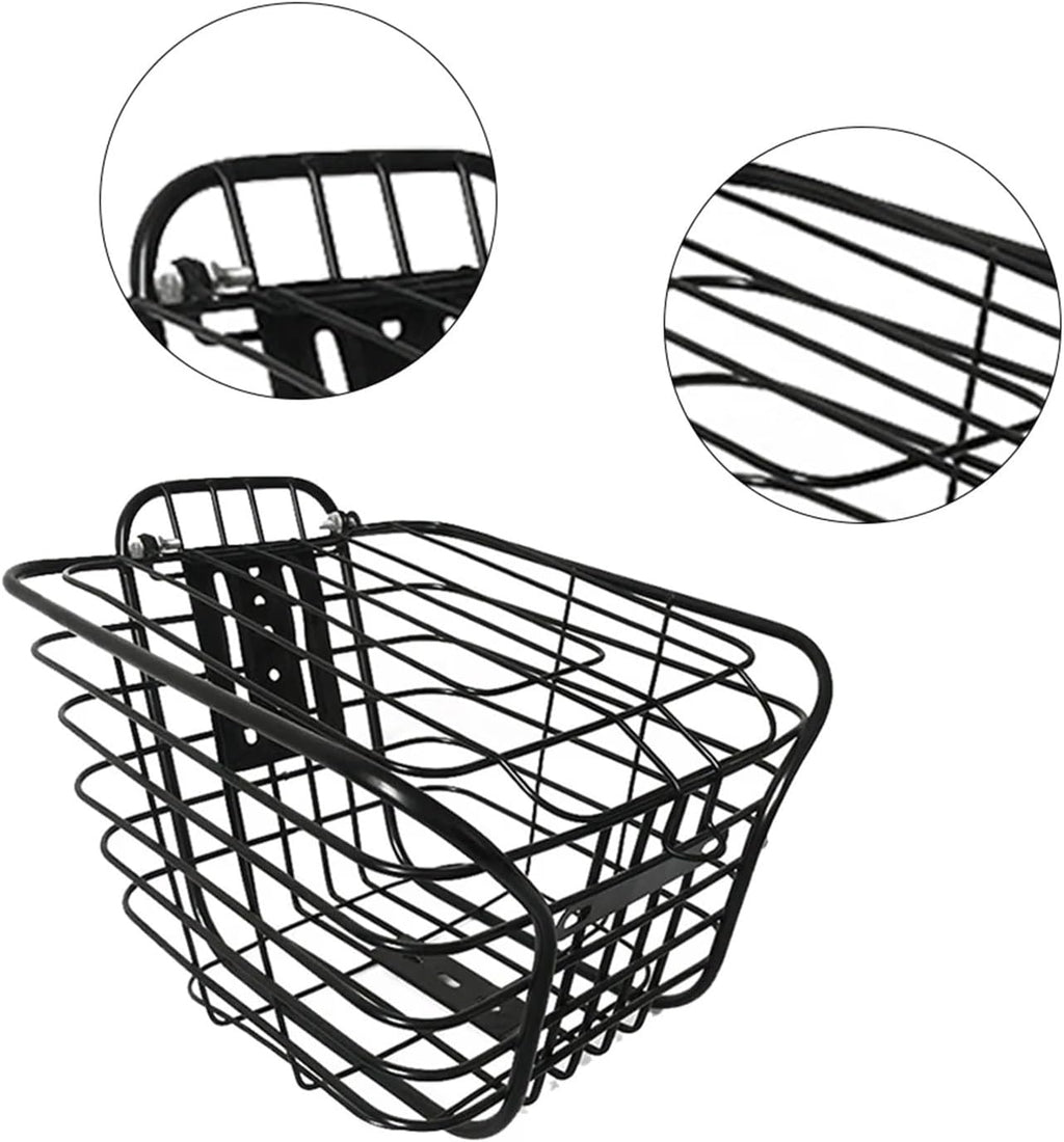 Large-Capacity Metal Bike Basket with Cover L7052