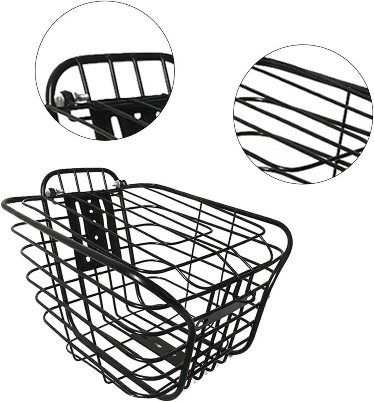 Large-Capacity Metal Bike Basket with Cover L7052