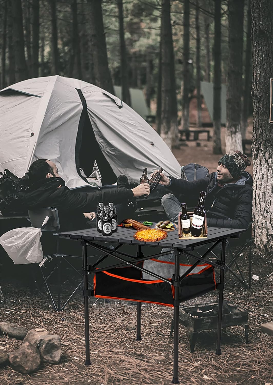 Heavy Duty Aluminum Camping Table with Carry Bag L591093