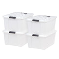 45 Qt Pearl Latch Storage Bin with Lid, Set of 4 F852612