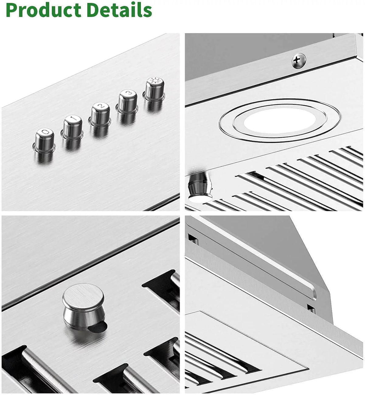 36 inch 600CFM Stainless Steel Built-in Range Hood W395