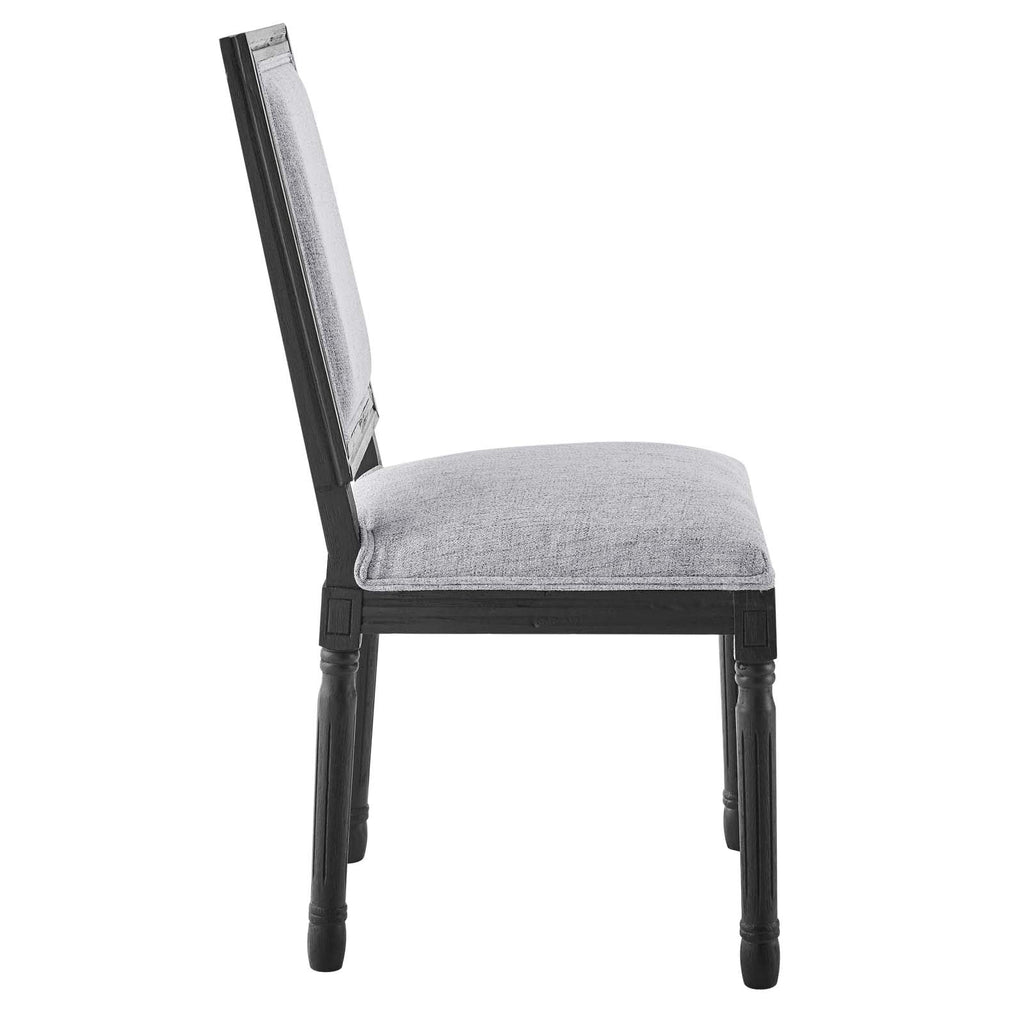 Black Light Gray Upholstered Fabric Dining Side Chair O80584