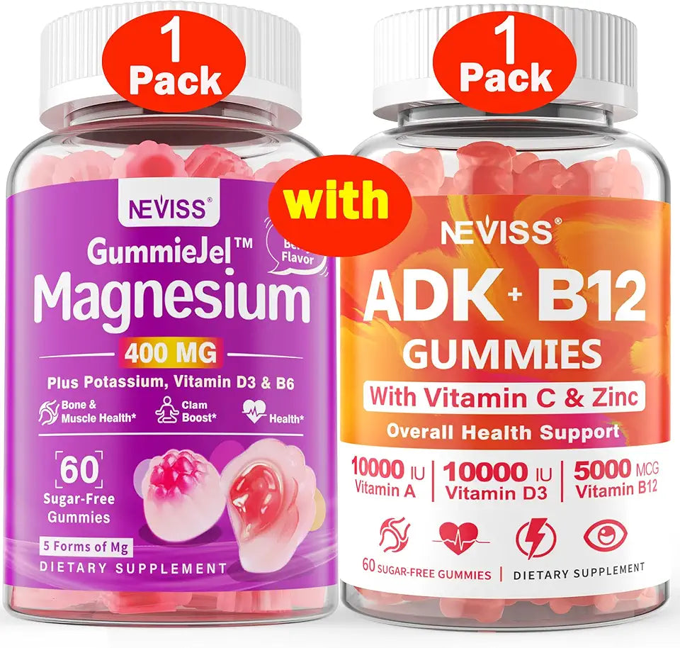 Magnesium Gummies + Vitamin ADK with B12 Gummies C82107