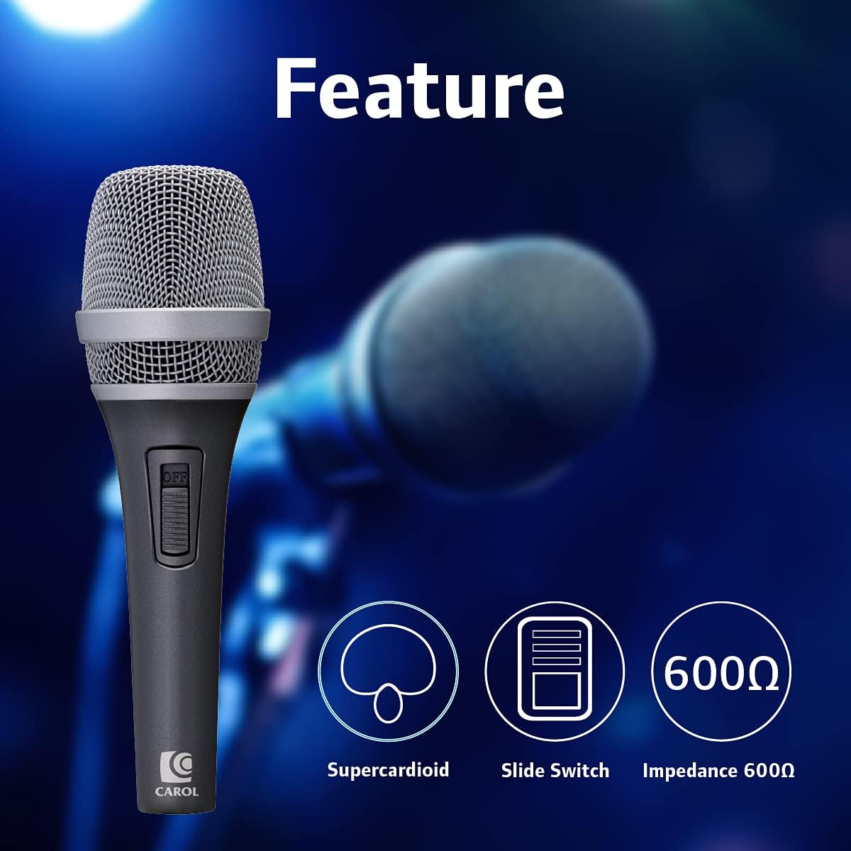 Dynamic Microphone Super-Cardiod Unidirectional, Black Pack of 2 M12718
