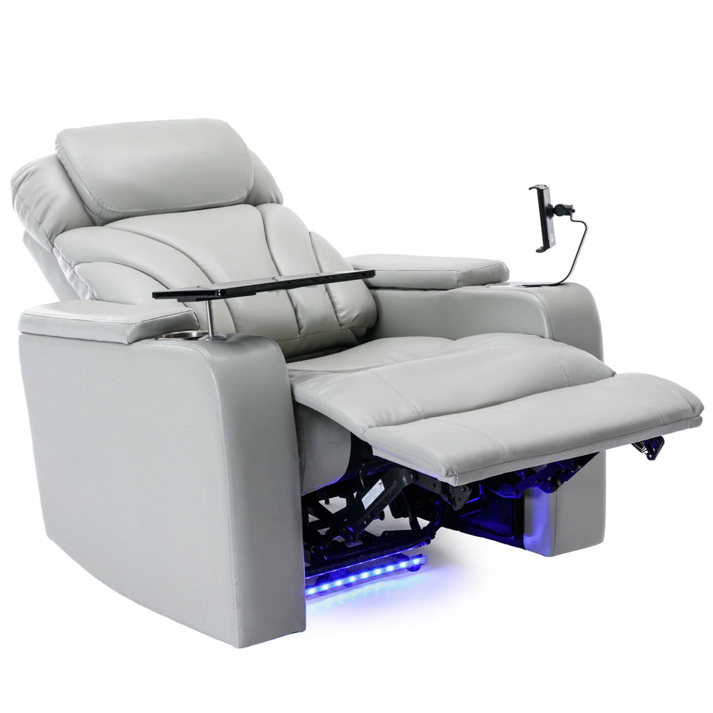 Oversized PU Leather Recliner with Cup Holder Y305861