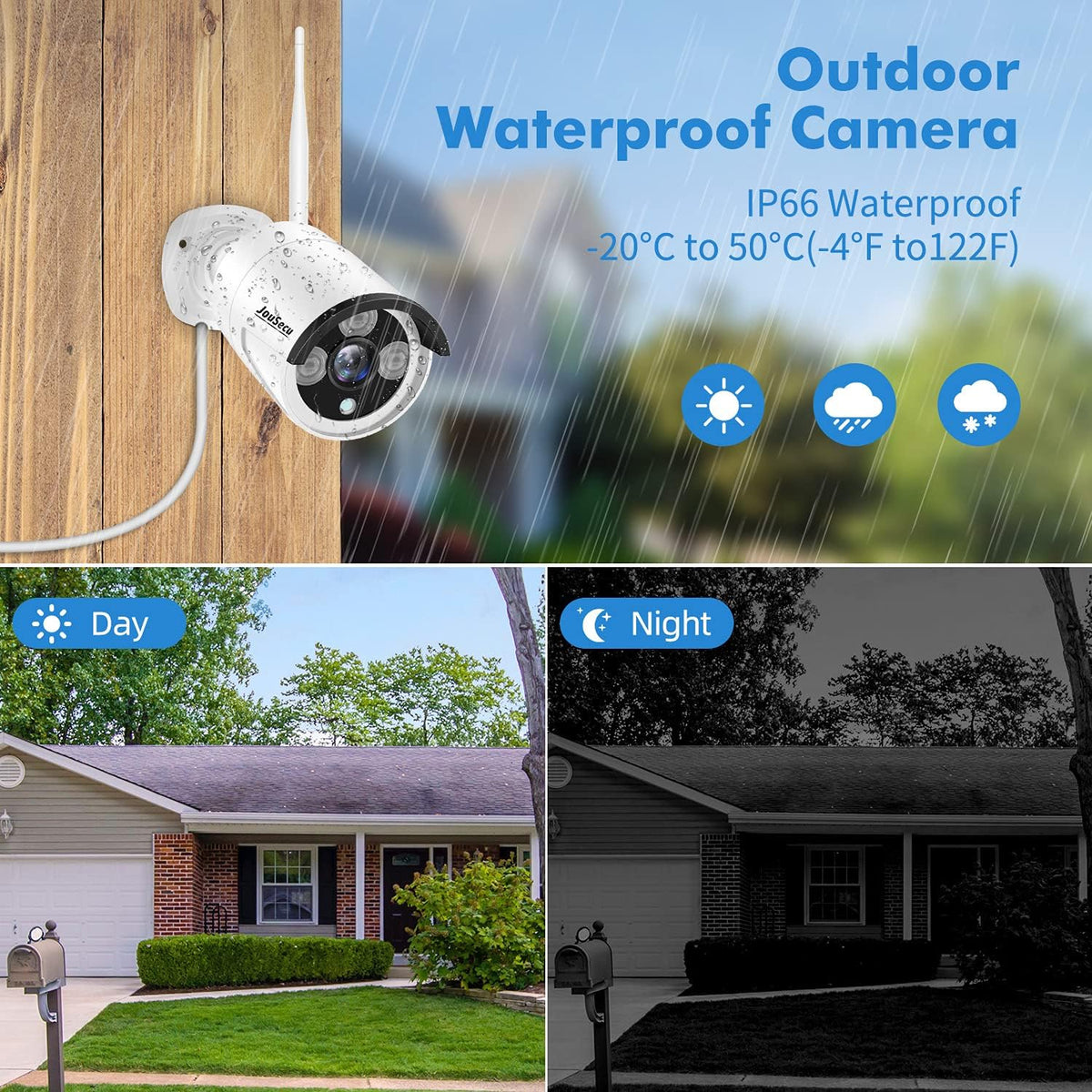 8CH 4Pcs 1080P Night Vision Security Camera System with 1TB Hard Drive J657898