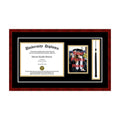 Single Diploma Frame with 5x7 Photo and Double Matting K7074