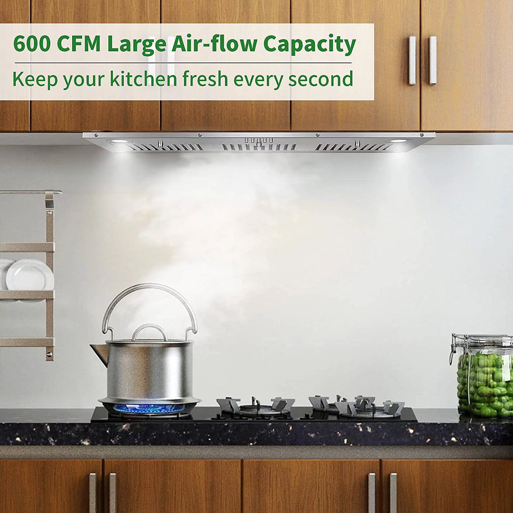 36 inch 600CFM Stainless Steel Built-in Range Hood W395