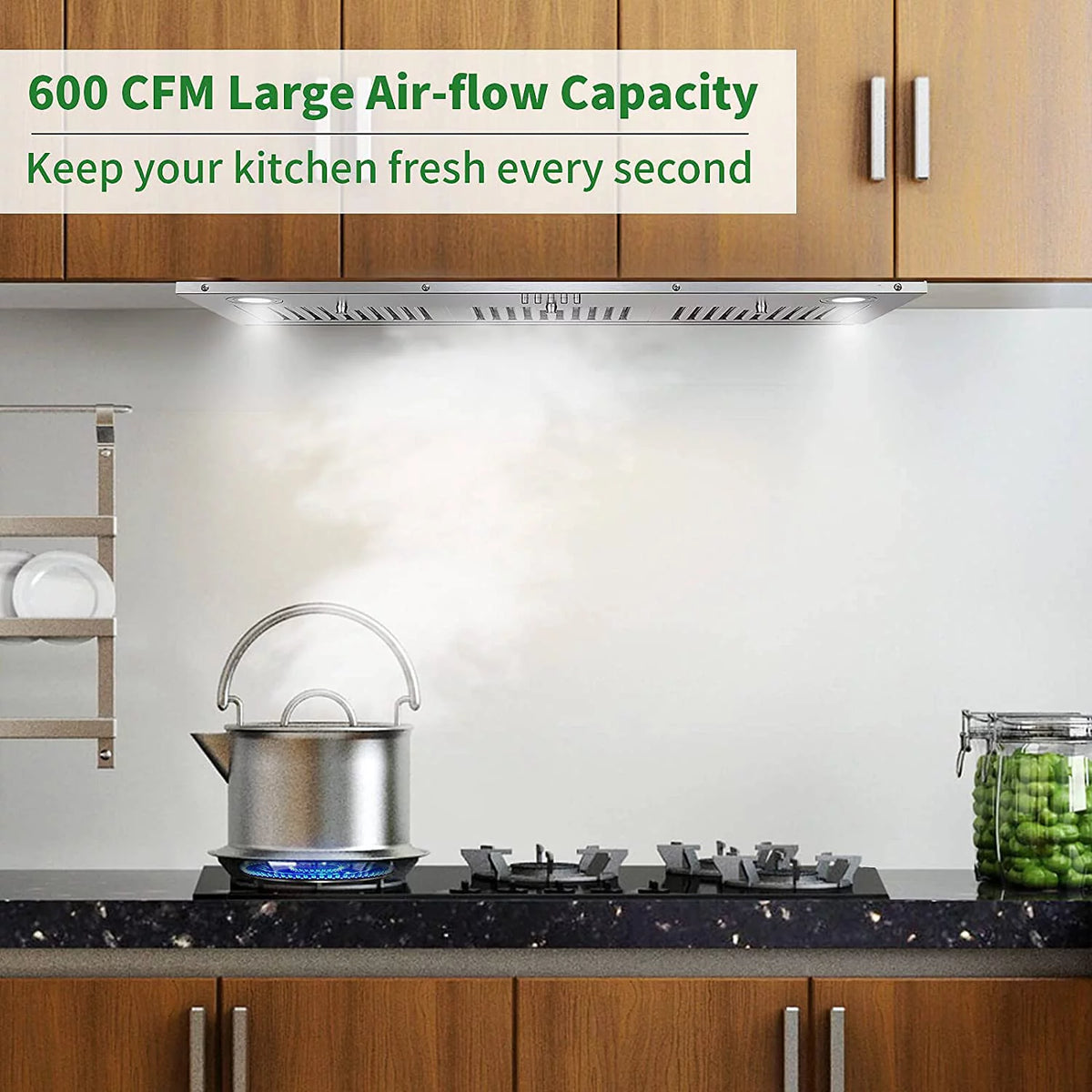 36 inch 600CFM Stainless Steel Built-in Range Hood W395