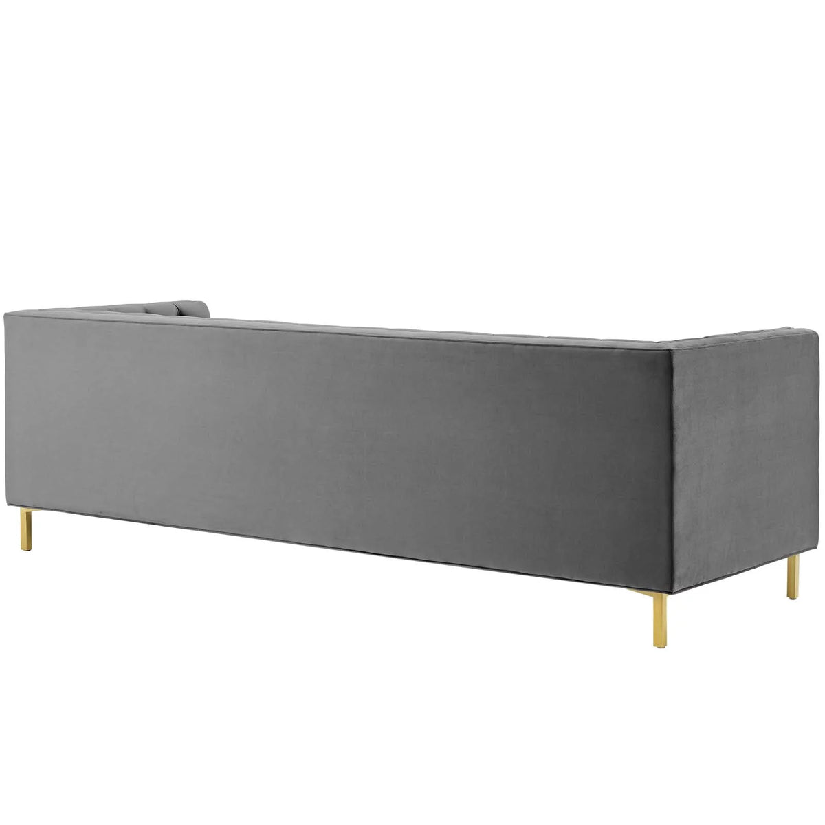 Gray Tufted Button Performance Velvet Sofa Q331933