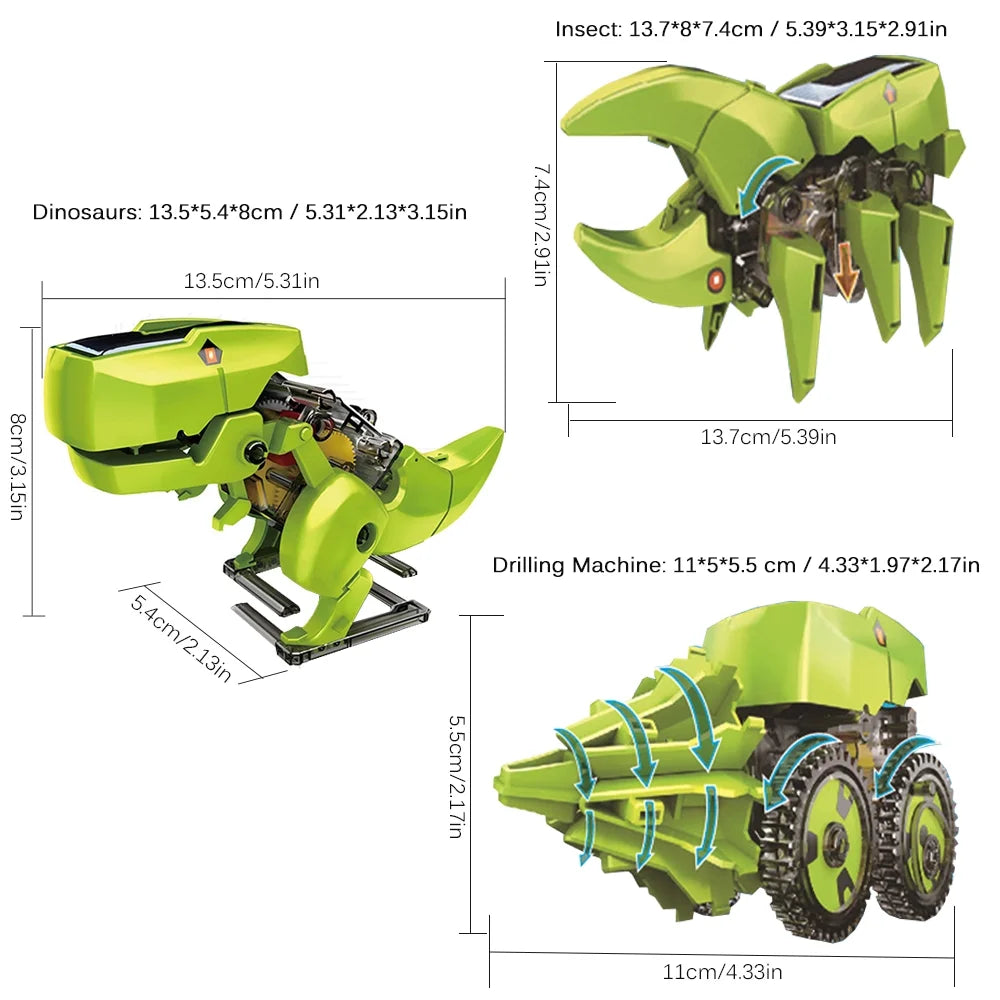 3 in 1 Solar Robot DIY STEM Science Experiment Assembly Model J252
