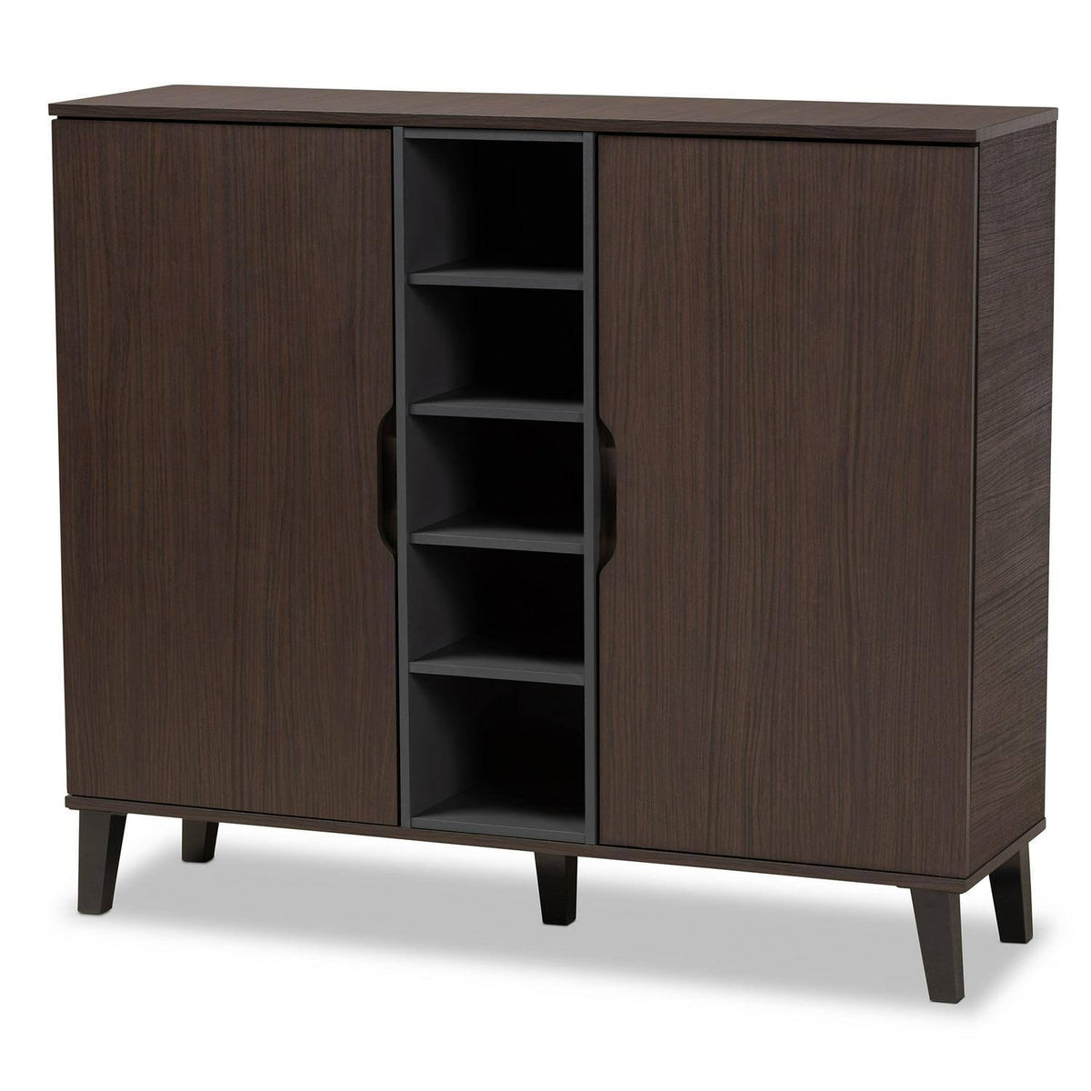 Two-Tone Dark Brown and Grey Wood Dresser L914083