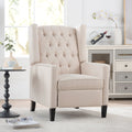 Beige Manual Wing Chair Recliner M3769