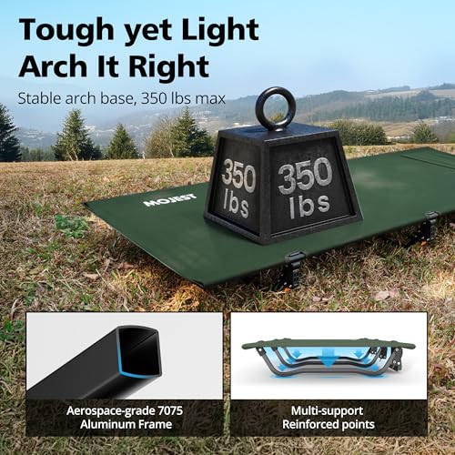 Ultralight Portable Folding Camping Cot, 350 lbs, Black S426