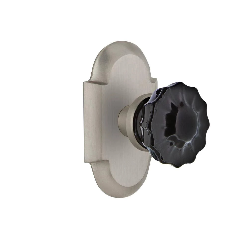 Satin Nickel Crystal Glass Door Knob U848862