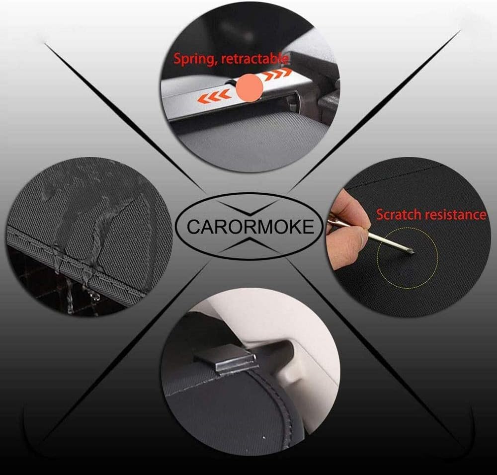 Retractable Cargo Cover Trunk Cover Black V130