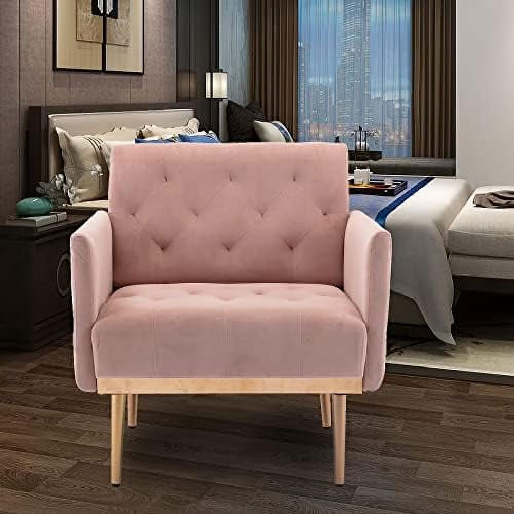 Teal Velvet Upholstered Accent Chair with Golden Legs J233