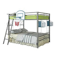 Full Over Full Bunk Bed with Shelf I258931