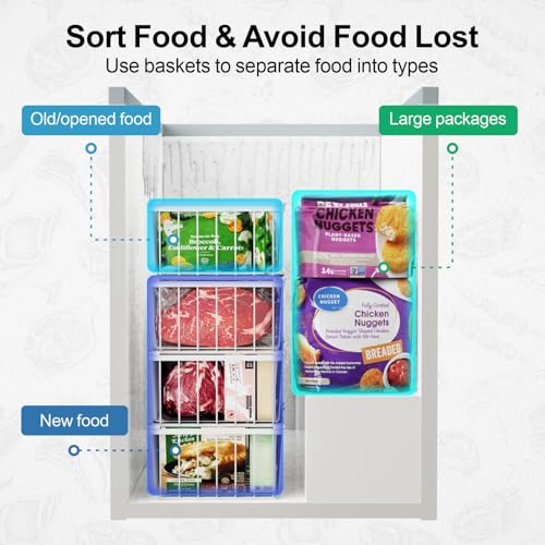 4 Pack Stackable Black Freezer Organizer Bins A150102